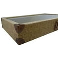 thumbnail image 7 of N'icePackaging 1 Qty Deluxe Burlap Canvas Jewelry Display Case w/Buckle Clasp 2 1/4" Deep w/Glass Top & Beige Velcro Pad Included, 7 of 7