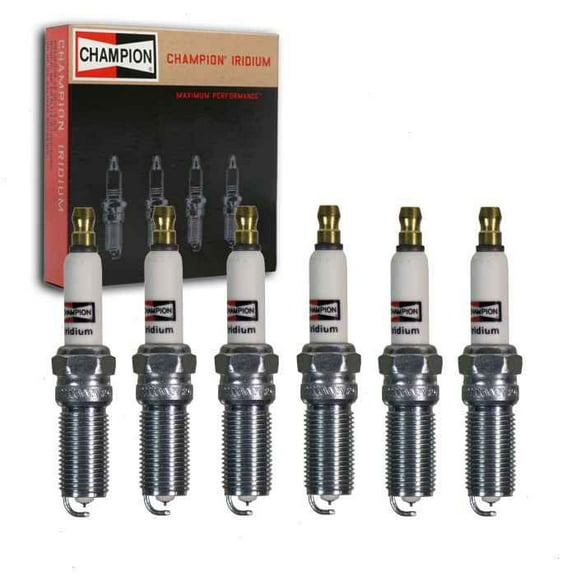 6 pc Champion Iridium Spark Plugs compatible with Chevrolet Impala Limited 3.6L V6 2014-2016