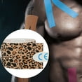 thumbnail image 3 of Cinta deportiva adhesiva elástica de algodón, vendaje muscular para lesiones por tensión, vendaje con flejes, estampado de leopardo, 3 of 7