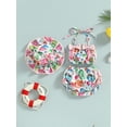 thumbnail image 2 of Cathery Baby Girl Swimsuit 3 6 9 12 24 Months Infant Fruit Print Bathing Suit Bikini Sets Swimwear Summer Beach 3Pcs Outfit, 2 of 7
