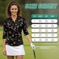 thumbnail image 7 of Uorisanigo Colorful Hummingbird Women's Golf Top Size 2XL Casual Long Sleeve Golf Polo Shirts with Zipper Fashion Quick Dry Athletic Tops for Workout Sports Comfortable Pullover, 7 of 7