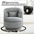 thumbnail image 2 of Bonzy Home 360° Swivel Barrel Accent Chair with Lumbar Pillow, Upholstered Fabric Club Chair for Living Room, Bedroom & Reading Room, 2 of 6