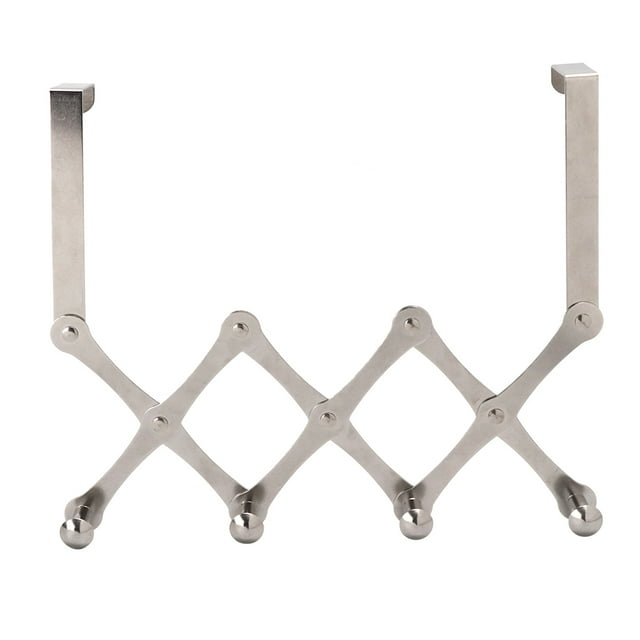 Toallero Colgante Resistente Sobre El Gancho De La Puerta, Colgador De Puerta, Colgador De Puerta Plegable Detrás, Colgador De Puerta Para Abrigos Para Garaje, Jardín, Cocina, Fyydes 4 ganchos