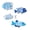 Blue, variant on Dserhfy 4Pcs Vintage Beach Wall Decor Nautical Coastal Wooden Fish Wall Art Ocean Style Fish Sculpture Lake House Hanging Decoration for Bathroom Bedroom
