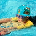 thumbnail image 3 of 4Pcs Swimming Hats Quick Dry High Elastic Non-slip Seamless Fit Cartoon Pattern Protective Nylon Stretchy Kids Swimming Hats Cute, 3 of 10