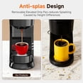 thumbnail image 4 of Single Serve Coffee Maker, 2 in 1 Brewer for K Pod & Ground Coffee, Rapid Brew 6 to 24oz Capacities with Anti-splas, Small Compact Design for Home Office Travel Camping-Black, 4 of 9