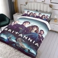 thumbnail image 3 of Britannia Conjunto de sábanas temático, trío de piezas, cómodo y amigable con la piel, diseño único, regalo de decoración para el hogar para familiares, amigos y fans, 90 cm * 190 cm, 3 of 6