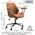 thumbnail image 5 of XIZZI Ergonomic Office Chair with Wheels Suede Fabric Swivel Gaming Chair,Modern Adjustable Computer Chairs with Armrest-Light Brown, 5 of 6