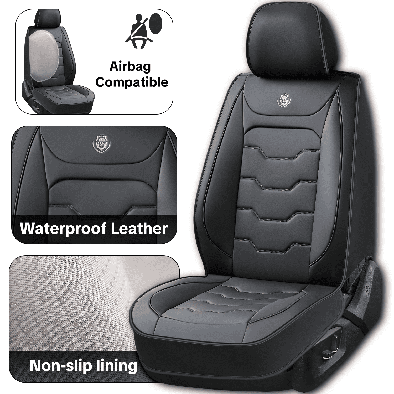 Car Seat Covers for Lexus RX350 2016 Perfect Fit for Car Seats, Waterproof Faux Leather, Protecting Car Interiors, 5-Seat Full Set, Easy Installation