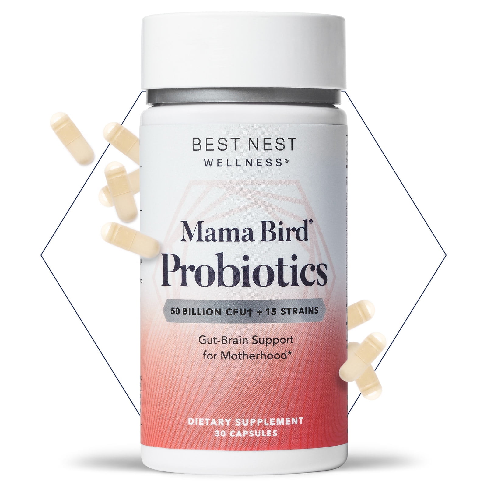 Best Nest Wellness Mama Bird Probiotics, 50 Billion CFU, Patented Time