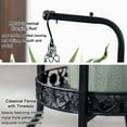 thumbnail image 4 of 2-Tier Hanging Plant Stand 2-Pack, Iron Flower Pot Organizer with Multiple Display Shelves, 4 of 9
