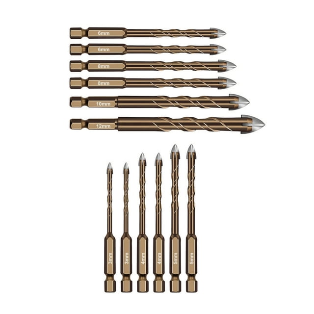 TAPDRA Heavy Duty Hex Shank Drill Bits Set For Impact Driver Electric Drill Concrete Tile Brick Processing Application