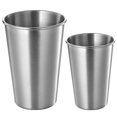 thumbnail image 1 of Stainless Steel Water Cup Home Dining Table 2Pcs 3.2X3.2X4In, 1 of 1