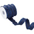 thumbnail image 1 of 10 Yards Double Ruffle Ribbon Trim Medium Blue 7/8 inch(22mm) Wide Ruffle Pleated Trim Polyester Ribbons Lace Ribbons Fabric for DIY Dress Headwear Decoration and Gift Wrapping, 1 of 8