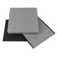 thumbnail image 3 of HOMETRENDS Cube de rangement de 15 pouces en lin synthétique gris, 3 of 6