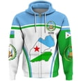 thumbnail image 5 of Sudadera con capucha y cremallera con el emblema nacional de Yibuti, con mapa y bandera de Yibuti, ropa informal para hombre, deportiva, para niño, 5 of 5