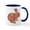White/Navy Inside, variant on CafePress - Colorful Floral Easter Bunny Mugs - 11 oz Ceramic Mug - Novelty Coffee Tea Cup
