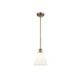 thumbnail image 2 of 516-1S-WPC-GBC-84 Innovations Lighting Berkshire 1 Light 8" Mini Pendant Brushed Brass/Matte White, 2 of 4