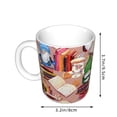 thumbnail image 2 of Yiaed Gnomes Books Tea Cups Print Ceramics Coffee,Large Handle Design,Extra Large Tea and Coffee Cup for Office and Home Mugs, 2 of 6