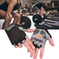 thumbnail image 4 of BOROCO Guantes De Levantamiento De Pesas, 1 Par De Guantes Antideslizantes para Ciclismo, Fitness, Medio Dedo, Guantes para Deportes Al Aire Libre para Hombres Y Mujeres(M-Negro), 4 of 5