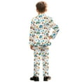 thumbnail image 3 of Xoenoiee Camping RVs Campfire Compass Tree Floral Leaves Print Boys Suits Slim Fit Tuxedo 2 Piece Kids Blazer Jacket Pants Formal Fashion Ring Bearer Outfit for Wedding, 11-12 Years, 3 of 7