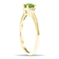 thumbnail image 3 of SZUL Women's Round Shaped Peridot and Diamond Half Moon Ring in 10K Yellow Gold, 3 of 5