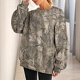 thumbnail image 3 of Womens Camo Sweatshirt Oversized Graphic Maple Leaf Print Crewneck Long Sleeve Y2k Trendy Fall Pullover Hoodies, 3 of 6