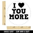 thumbnail image 2 of I Love Heart You More Self-Inking Rubber Stamp Ink Stamper - Brown Ink - Small 3/4 Inch, 2 of 7