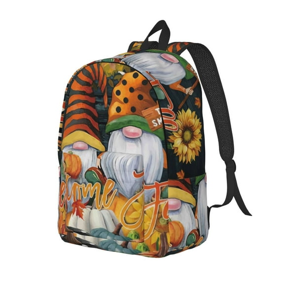 Vsdgher Welcom Fall Print Canvas Backpack Travel Rucksack Unisex Knapsack 15.7/17.7Inch Laptop Backpack for Work,College-Medium