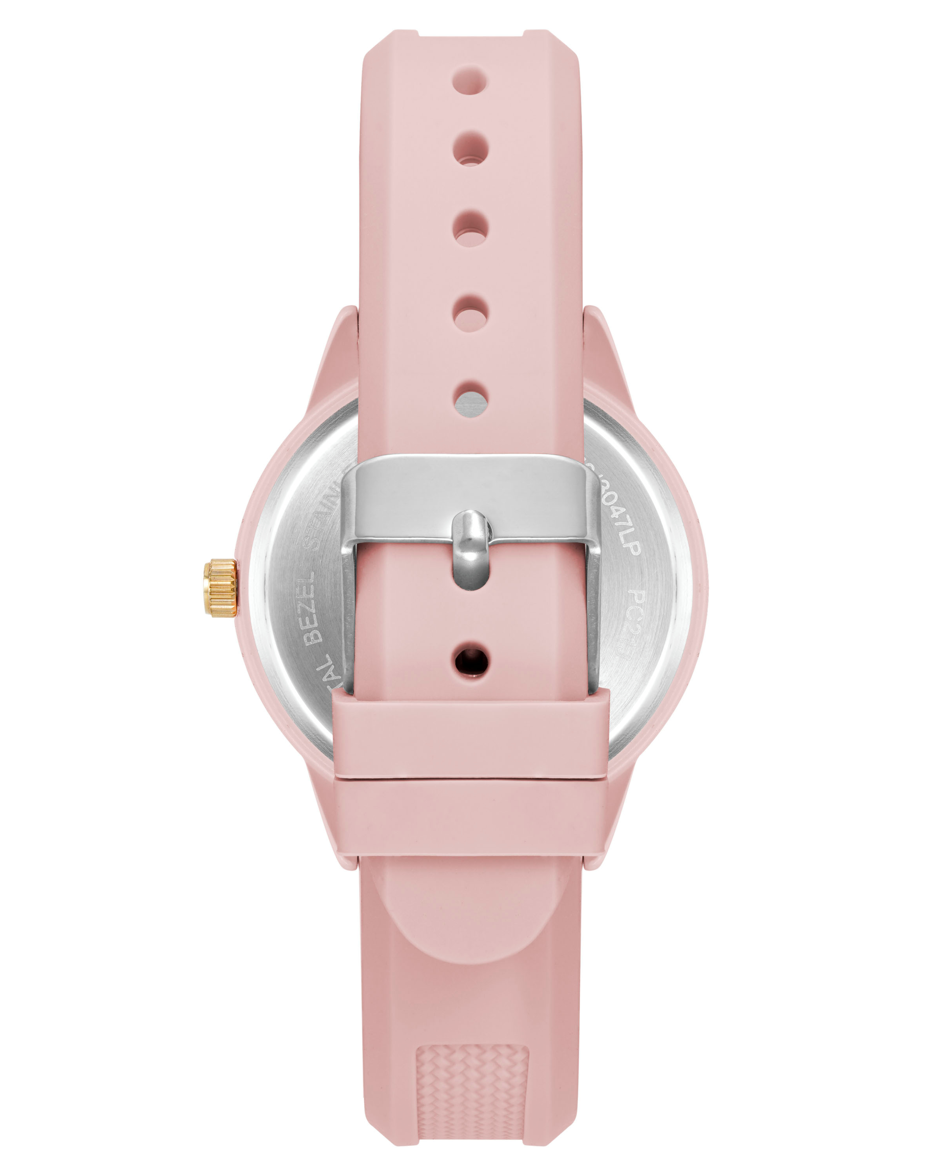 Time and Tru Pink Silicone Strap Round Pink Dial Martinique 