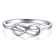 thumbnail image 2 of Boruo Anillo Infinito - Anillos De Plata De Ley Para Mujer - Anillos De Plata De Ley 925 Infinito - Anillo De Nudo - Anillo De Plata Con Forma De Infinito - Regalo Clásico Para Ocasiones Especiales -, 2 of 4