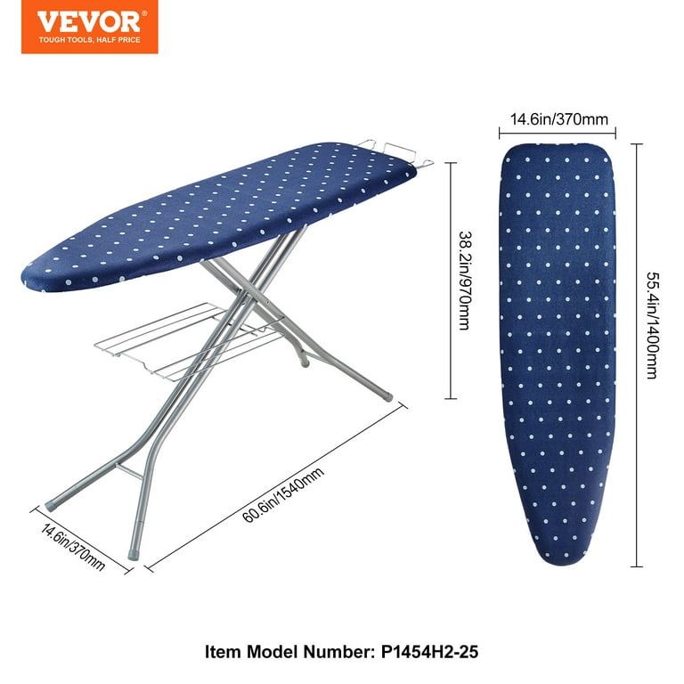 VEVOR Tabletop Ironing Board 23.4 x 14.4, Small Iron Board with Heat  Resistant Cover and 100% Cotton Cover, Mini Ironing Board