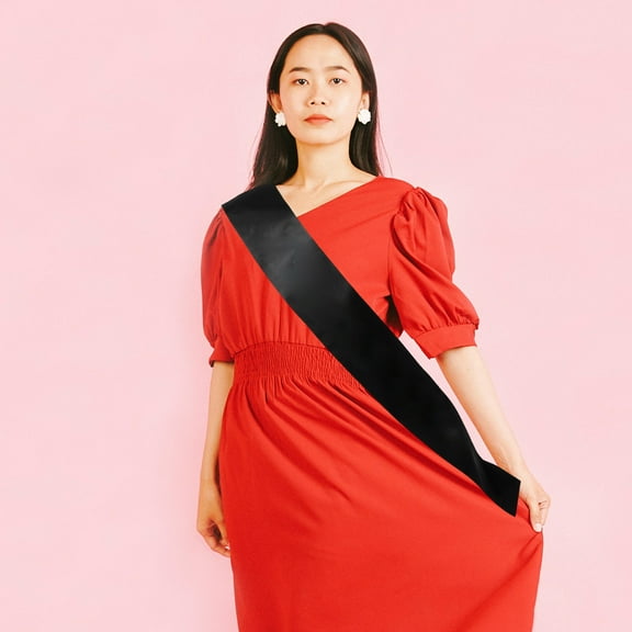 FUTUREORYY Work Anniversary Sash 5Pcs in Black Cloth for Corporate Events