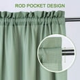 thumbnail image 2 of 2 Pcs Tier Curtains Valance, Rod Pocket Waffle Woven Textured Waterproof Short Window Curtain for Cafe, Bathroom, Kitchen, 2 of 6