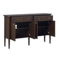 thumbnail image 5 of Walker Edison Modern Fluted Wood Sideboard with Storage, Dark Brown Oak, 5 of 12