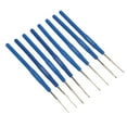 thumbnail image 4 of 8pcs Stainless Steel Crochet Hooks Ergonomic Blue Handle Marked Different Sizes For Weaving, 4 of 8