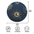 thumbnail image 3 of 15.4" Round Placemat Set of 6 Polyester Fabric Place Mats Non-Slip Dining Kitchen Table Mats for Kitchen Party Decor Mysterious Celestial Pattern, 3 of 5