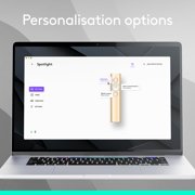 Logitech Spotlight Presentation Remote - Universal Wireless Presentation Clicker with Laser Pointer, Bluetooth, 30 m Range and Quick Charging, Gold