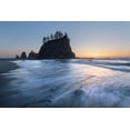 thumbnail image 2 of Majchrowicz, Alan 18x13 Black Ornate Wood Framed with Double Matting Museum Art Print Titled - Little James Island sunset-Olympic National Park-Washington State, 2 of 4