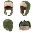 thumbnail image 2 of Vintage Aviator Hat & Goggles Set - Winter Warm Hat with Fur Ear Flaps, Trooper Trapper Pilot Cap for Men & Women, Costume Accessories, 2 of 5