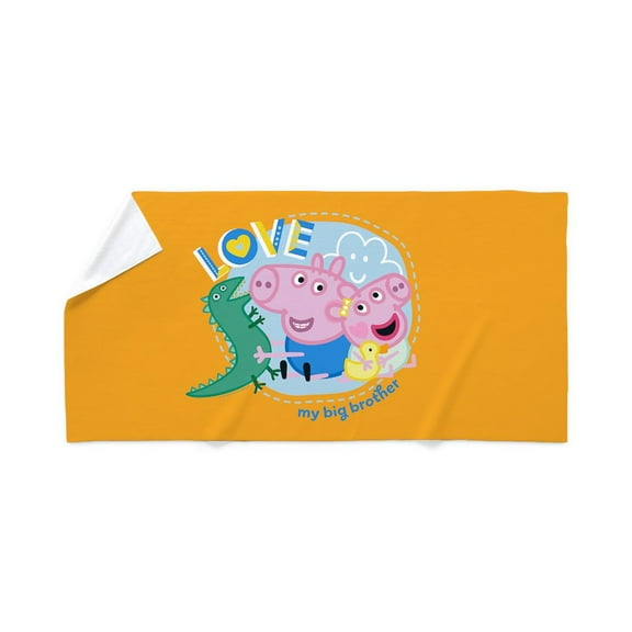 CafePress - Peppa Pig: Love My Big Brother - Large Beach Towel, Soft 30"x60" Towel with Unique Design