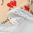 thumbnail image 4 of SKYSONIC Valentine Red Hearts Round Tablecloth 60inch Indoor Wrinkle Free, Together Forever Circular Lace Table Cover Washable for Kitchen Dining Decor, 4 of 7