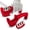Red, variant on Cheer Collection Culinary Knife Sharpener, Professional 3-Stage Manual Knife Sharpening with Safety Glove