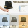 thumbnail image 4 of Luxury Black Gold Marble Desk Lamp LED Table Nightstand Lamps with 3 Color Temperatures for Home Bedroom Living Room Decor 6x11, 4 of 8