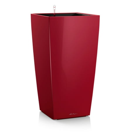 Lechuza USA 22  Scarlet Red Traditional and Contemporary Cubico Indoor Planter