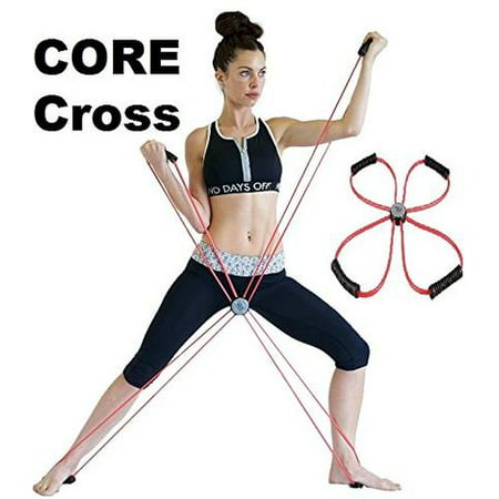 Core Cross Workout Pilates Reformer Exercise Resistance Cords Loop Tube