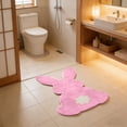 thumbnail image 4 of Easter Bunny Bath Rug Non Slip Absorbent Bathroom Mat Flocked Carpet Washable Soft Floor Mat Decorative Home Decor Spring Holiday Shower Mat Tufted Front Door Carpet for Bathroom Living Room Decor, 4 of 8
