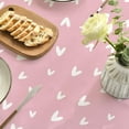 thumbnail image 5 of Valentine''s Day Tablecloth 70×70 Inch Round, Mini Love Hearts Pink Washable Table Cover for Party Picnic Dinner Decor, 5 of 6