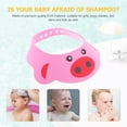 thumbnail image 4 of Gorro de ducha para niños de 3 uds, protecciones de ducha de champú ajustables, sombrero de escudo EVA de seguridad para niños pequeños, ducha, lavado de cabello, 4 of 5