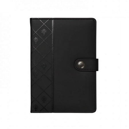 Leatherette Journal with Magnetic Closure, Black, 256 Pages